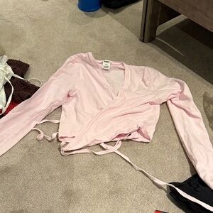 VS Pink ballet wrap tank